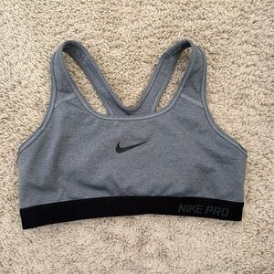 Nike Pro Heather Gray Sports Bra